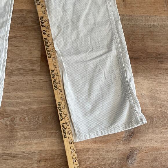 VTG Y2K No Boundaries Cream Baggy Corduroy Carpenter Overalls Cream, Juniors XL - Picture 4 of 7